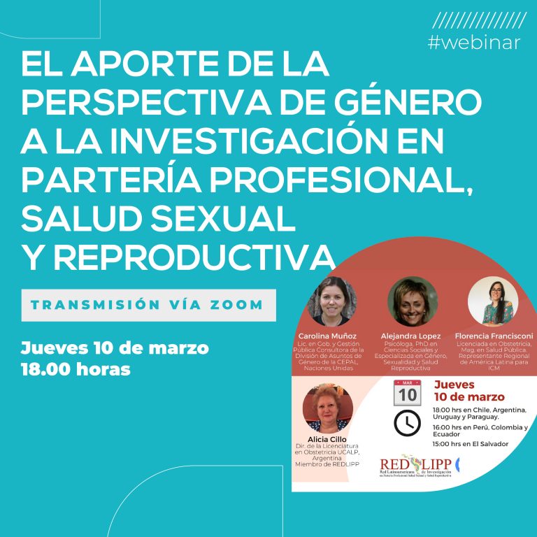 Webinar «El aporte de la Perspectiva de Género a la Investigación en Partería Profesional, Salud Sexual y Reproductiva»