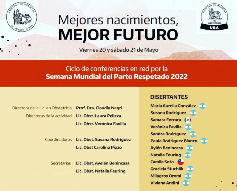 Ciclo de conferencias en red por la Semana Mundial del Parto Respetado 2022