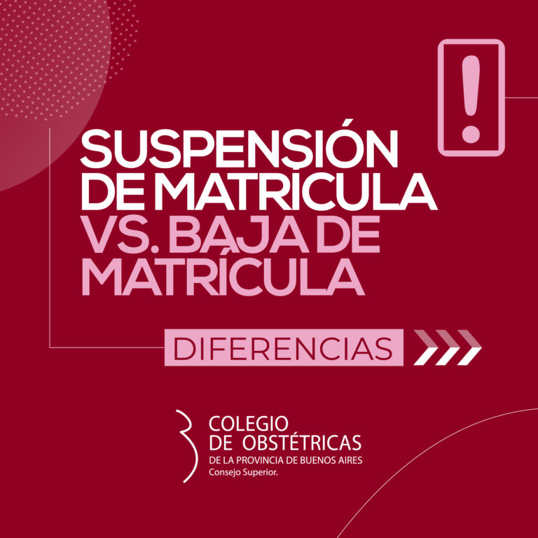 Diferencias entre entre la Baja y la Suspensión de Matrícula
