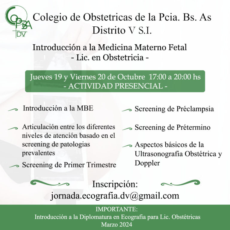 Introducción a la Medicina Materno Fetal. Detección precoz y derivación oportuna.