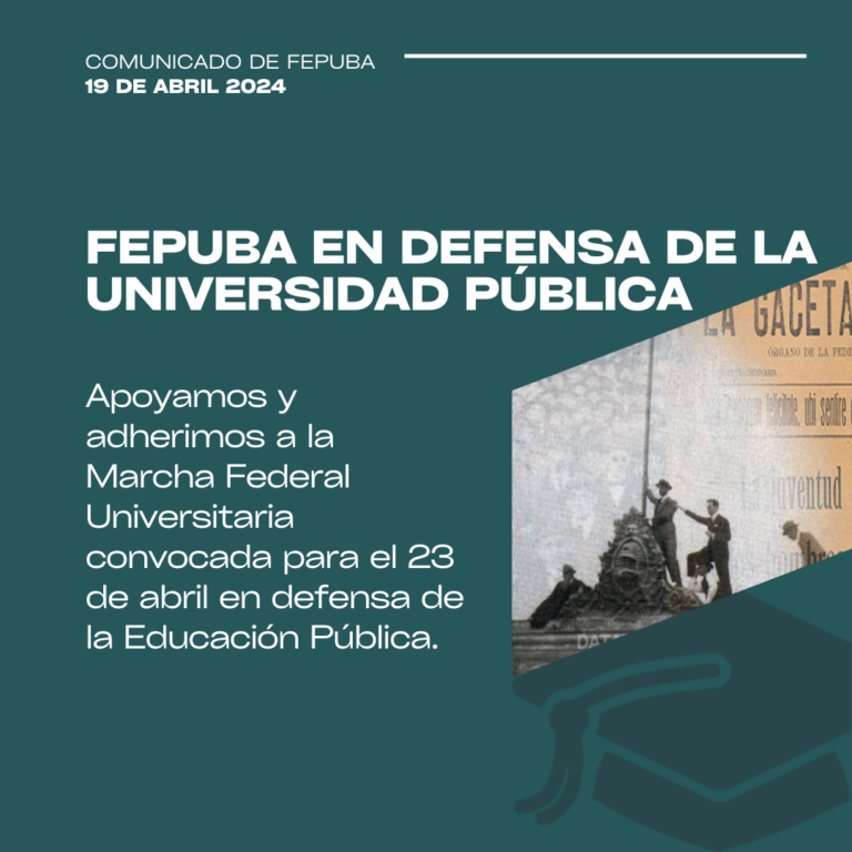 Adherimos al comunicado de FEPUBA en defensa de la educación pública