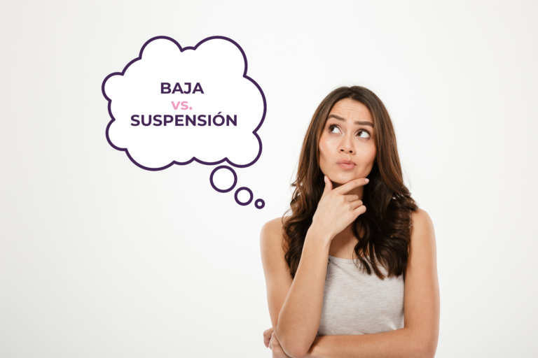 Diferencias entre BAJA y SUSPENSIÓN de matrícula