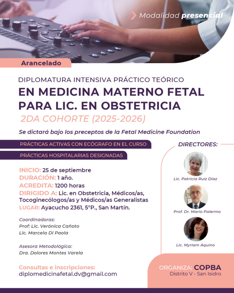 Diplomatura intensiva Práctico-Teórico en Medicina Materno Fetal para Lic. en Obstetricia