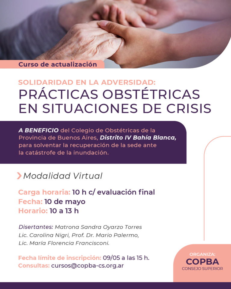 Capacitación a beneficio: «Solidaridad en la adversidad: Prácticas Obstétricas en situaciones de crisis»