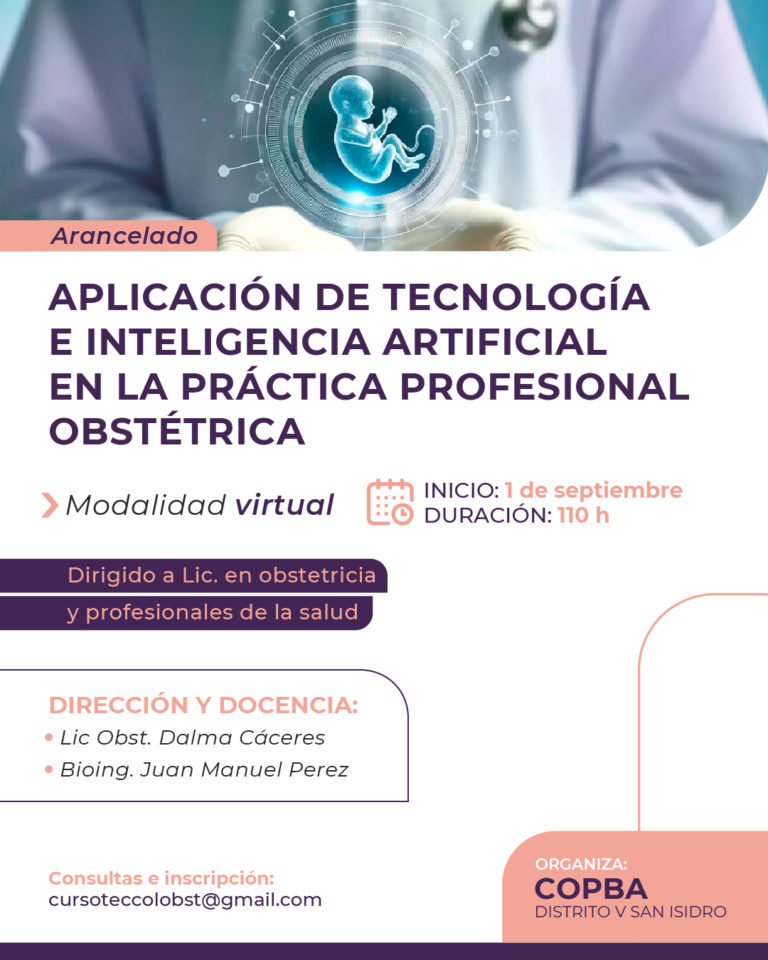 Curso: Aplicación de tecnología e inteligencia artificial en la práctica profesional obstétrica