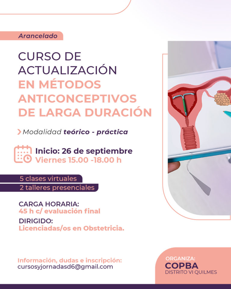 Curso teórico-práctico de actualización en métodos anticonceptivos de larga duración
