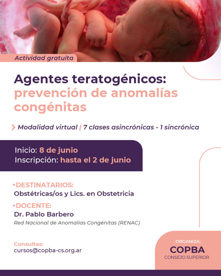 Curso gratuito: Agentes teratogénicos, prevención de anomalías congénitas.